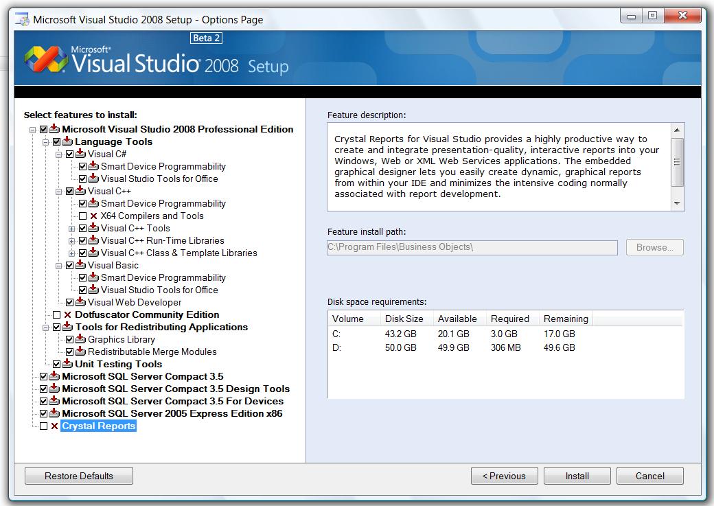 Visual Studio 2008 Professional Edition-